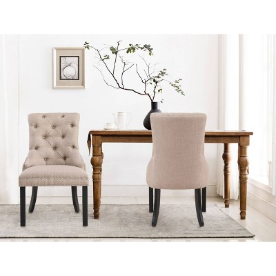 Tufted dining chair hot sale