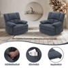 Lirago,Gray,Compact Swivel Rocker Recliner Chair for Adults -Black Metal Frame for Small Spaces - 4 of 4
