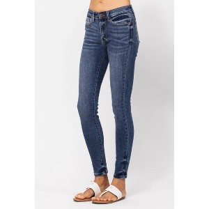 Women's Mid Rise Classic Skinny Jeans Medium Wash - Judy Blue - 1 of 3