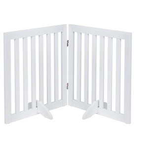unipaws Classic Indoor Dog Gate Wooden Pet Safety Gate - 1 of 4
