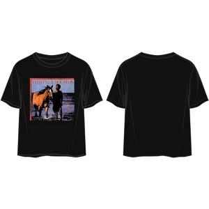 Whitney Houston Saving All My Love Ladies Black Boyfriend Crop Tee - 1 of 1