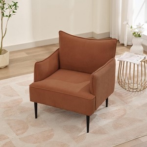 Modern  Mid Century Fabric Accent Chair,Comfy Upholstered Armchair,Single Sofa Chair for Bedroom,Apartment,Studio,Office,Waiting Room - 1 of 4