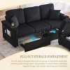 Accent Sofa Couch Modern Style with USB Port, Storage Ottoman, Cup Holders for Living Room 76.38"W - 3irtyhousy - 2 of 4