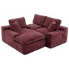 JUJABU Modular 107.9'' Sectional Sofa with Double-Layer Cushions & Storage Pockets for Living Room - 4 of 4