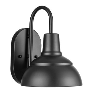 Prominence Home Brightondale Industrial Outdoor Scone Lantern Coach Light with Comprehensive Instructions and Troubleshooting Manual, Black - 1 of 4