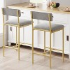 Dining Table Chair Set - Kitchen Table & Chair Sets - Compact Table w/ Upholstered Bar Stools & Space Saving Design for Apartment - 4 of 4