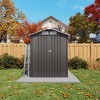 Ridstar 60.24 in. W Compact Metal Outdoor Storage Shed with Gable Roof & Lockable Door-Gray - 4 of 4
