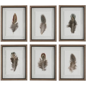 Uttermost Birds of a Feather 20"H 6-Piece Printed Framed Wall Art Set - 1 of 1