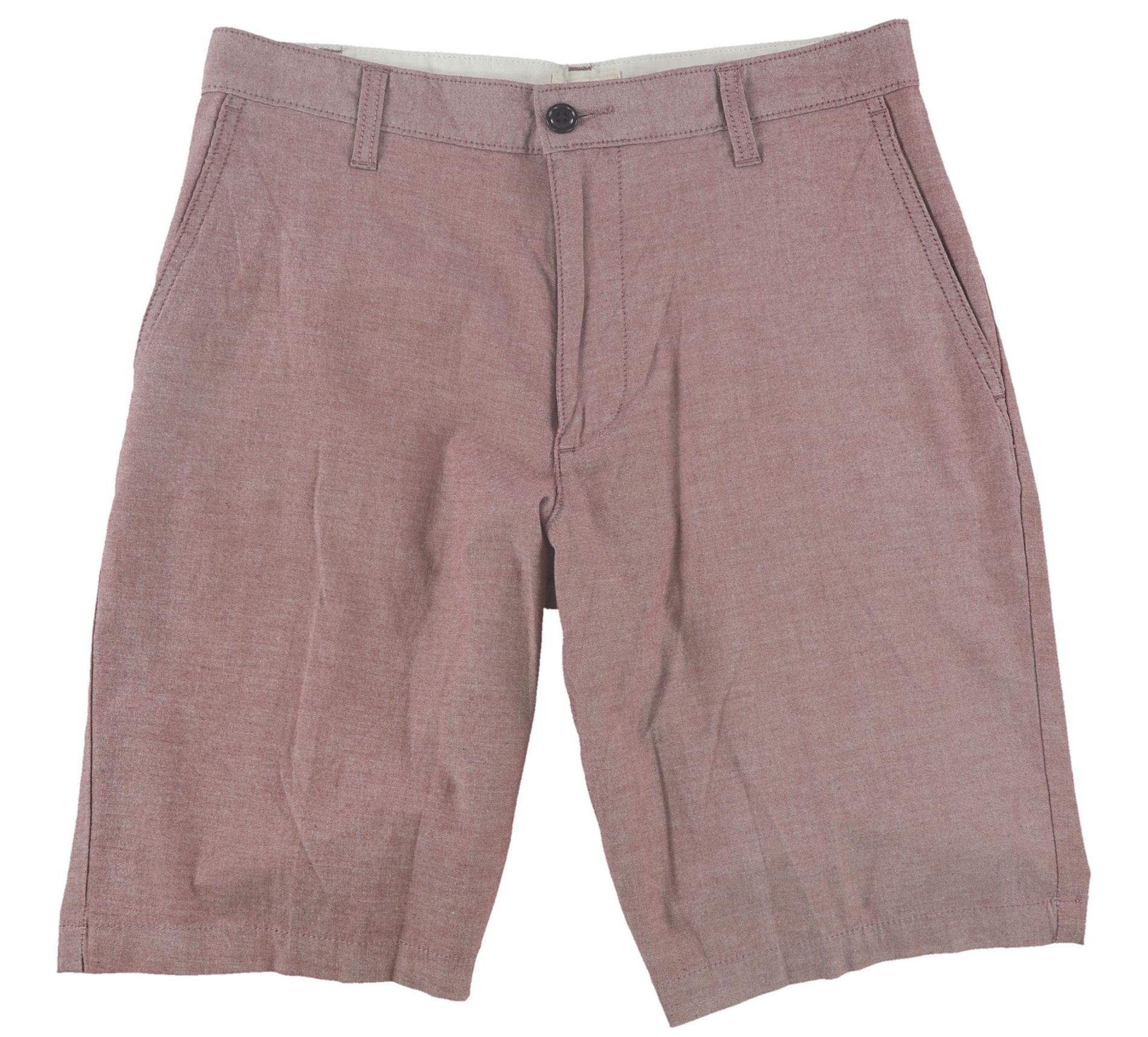 Dockers Mens Chambray Casual Walking Shorts, Red, 42