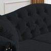 3+3 Velvet Chesterfield Sofa Set with Nailhead Trim & Removable Cushions - 4 of 4