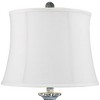 Regency Hill Tanya Country Cottage Table Lamps 26 1/2" High Set of 2 Blue Wash Cream Fabric Drum Shade for Bedroom Living Room Bedside Nightstand Kids - 2 of 4