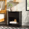 NicBex 15.6 inch Wide Nightstand with 1 Drawer,Side Table with Open Shelf and Free Handle,Bedside Table for Bedroom,Living Room,Black/Dark Gray - 2 of 4