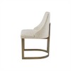 Starlight Canyon Home,Set of 2 Beige Dining Chairs with Metal Frame and Upholstered Seat - 4 of 4