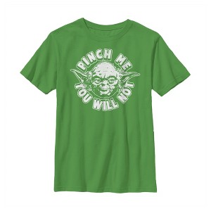 Boy's Star Wars St. Patrick's Day Yoda Pinch Me Not T-Shirt - 1 of 3