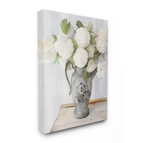 Stupell Industries White Hydrangea In French Country Pitcher Still Life ...
