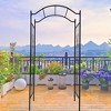 Aghana Digitals Black Iron Garden Arch with Powder-Coated Finish - 7.5ft Weather-Resistant Trellis - 2 of 4