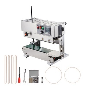 VEVOR Continuous Bag Band Sealing Machine, 0.24-0.47 in/6-12 mm Seal Width, Stainless Steel Bag Sealer for 0.02-0.8 mm Plastic Bags Films,Silver - 1 of 4