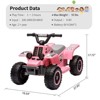 Jojoka ATV for Kids,  Battery Powered Ride On Quad with Lights & Music, Electric 4 Wheeler for Toddlers Ages 1-4, Indoor/Outdoor Ride On Car - 4 of 4