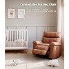 Oversized Wide Rocker Swivel Recliner Chair - Faux PU Leather Manual Recliner, Lazy Chair with Sponge Comfort Arm and Back for Living Room, Bedroom - 4 of 4