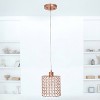 Lalia Home 7.25" Glamorous Crystal Drum Pendant Light Rose Gold - 4 of 4