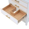 30" Bathroom Vanities Cabinet with 2 U-Shaped Drawers and Open Storage Space, Bathroom Vanity Cabinet, Gold Handles and Stripes(Sink not Included) - 4 of 4