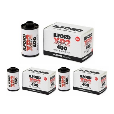 Ilford XP2 Super ISO 400 Black and White 35mm Roll Film (36 Exposures, 3-Pack)