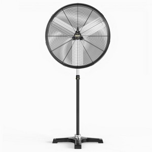 ROVSUN 30'' Industrial Pedestal Fan, 8600CFM High Velocity and Heavy Duty Metal Standing Fan with One-touch Oscillating for Shop, Patio, Garage - 1 of 4