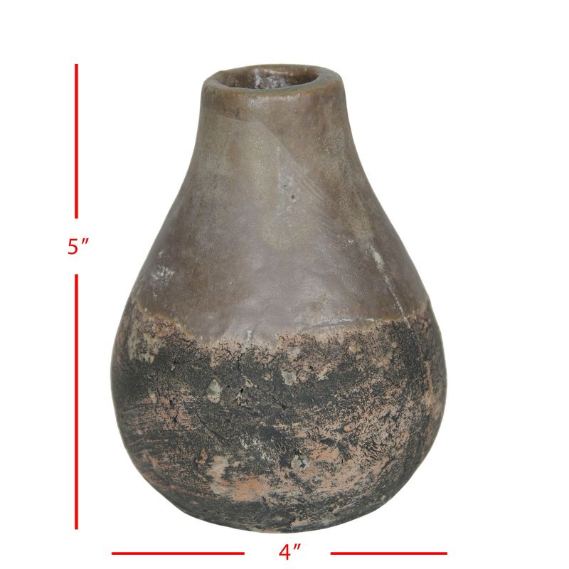 Gray Terracotta Bud Vase - Foreside Home & Garden, 4 of 8