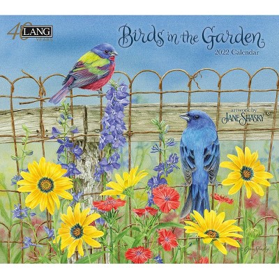 2022 Wall Calendar 12 Month 13.4"x24" Birds in the Garden - Lang