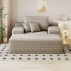 68" x 51" Oversized Upholstered Sofa Bed Fluffy Plush Faux Fur Cloud Sofas Couches for Living Room Camel - 4 of 4