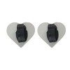 Unique Bargains Rhinestone Heart Shoelace Charms Silver Tone 1 Pair - 4 of 4