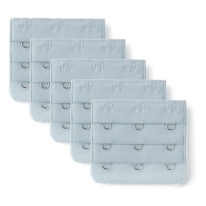 Allegra K Women's 3 Hook 3 Row Stretchy Bra Strap Extenders Hooks Bra Band - 1 of 4