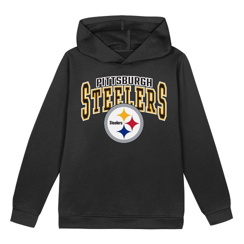 Nfl Pittsburgh Steelers Toddler Boys Poly Fleece Hooded Sweatshirt 4t Target