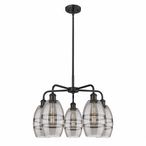 Vaz - 5 Light Stem Hung Chandelier In Industrial Style-13.63 Inches Tall and 23.88 Inches Wide - 1 of 1