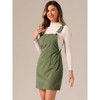INSPIRE CHIC Women's Adjustable Strap Pinafore Bib Corduroy Overalls Floral Dress - 2 of 4