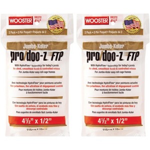 Wooster 4.5" Jumbo-Koter Pro/Doo-Z FTP 1/2" Nap 2 Sets Of 2-Pack Roller Cover # RR372-4.5-2PK - 1 of 1