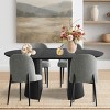 5 Piece Dining Set for 4,Black Extendable Dining Table with 4 Upholstered Armless Dining Chairs for Dining Room,Kitchen-Maison Boucle - 2 of 4