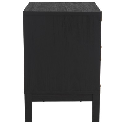 Galio Black and Gold 2-Drawer Nightstand