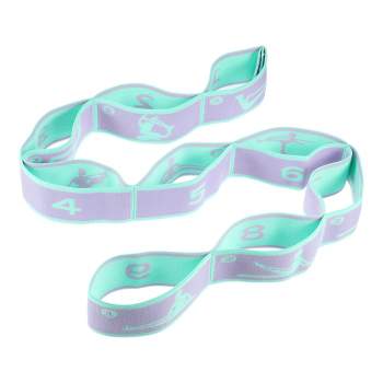 Unique Bargains Highly Elastic 9-Loops Yoga Stretching Band Exercise 1 Pc Purple