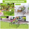 Costway 2-Tier Metal Plant Stand Garden Shelf Decorative Plant Rack Patio Garden - 3 of 4