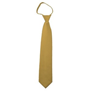 Men's Solid Color Zipper Neckties - 1 of 3
