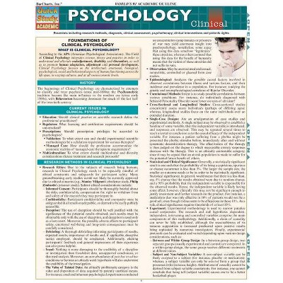 Psychology: Clinical - (Quickstudy: Academic) by  Barcharts Inc (Poster)