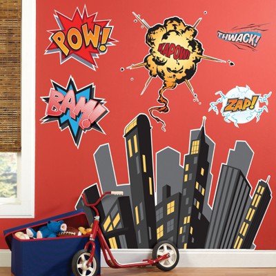 Birthday Express Superhero Party Giant Wall Decals