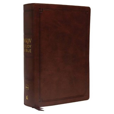 Nkjv Study Bible, Imitation Leather, Brown, Red Letter Edition, Comfort ...