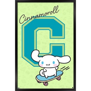 Trends International Hello Kitty and Friends: 24 College Letter - Cinnamoroll Framed Wall Poster Prints - 1 of 4