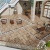GlasFlength Carpet Tiles 11 Pack 11.8" WPC Interlocking Deck Tiles, Wood-Look Flooring for Patio Poolside Balcony Backyard, Teak, 11.8"*11.8"*0.8" - 2 of 4