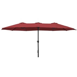 COZONY Double-Sided Patio Umbrella, Large Outdoor Market Umbrella with Base for Poolside and Backyard - 1 of 4