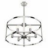 Hunter Fans 26" Astwood 6 Light Ceiling Chandelier Polished Nickel Finish - Transitional Design for Timeless Elegance - 3 of 4