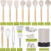 Itopfox Kitchen Cooking Utensil Set, 35 pcs Nonstick Cookware Utensils with Wooden Handle, Silicone Kitchen Gadgets Set, Perfect Gift for Cooking - 3 of 4