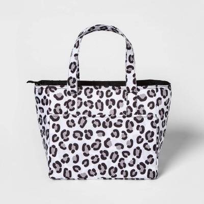 leopard lunch tote